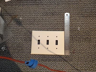 Eagle 2041A White 3-Gang Toggle Switch Plastic Mid-Size Wallplate Cover Plate - Thumbnail 3