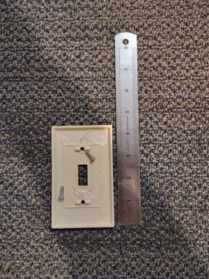 Eagle 2144W White 1-Gang Toggle Switch Plastic Oversize Wallplate Cover Plate - Thumbnail 3