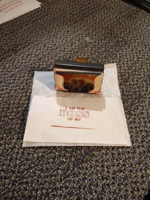 Vintage Personalized Wooden Office Rubber Stamp "I Am The Boss Of My ____" - Thumbnail 2
