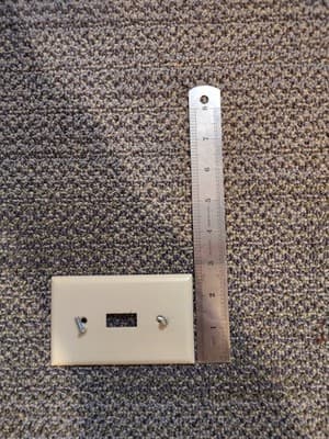 Eagle 2144W White 1-Gang Toggle Switch Plastic Oversize Wallplate Cover Plate - Thumbnail 4
