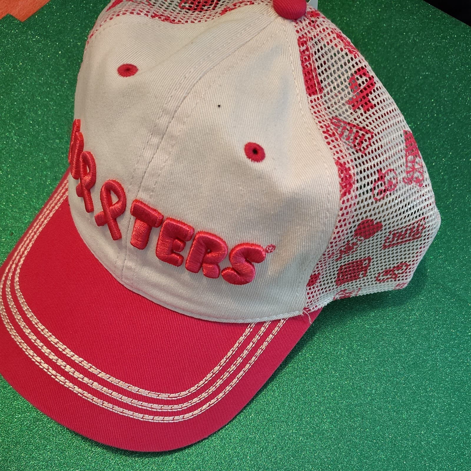 Hooters Ladies Pink Ribbon Ponytail Trucker Hat - Thumbnail 2
