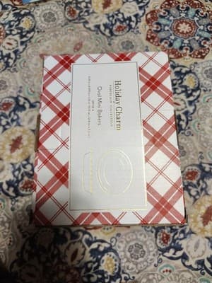 Holiday Charm Porcelain 6x1.2in Oval Mini Bakers Set of 4 - Thumbnail 4