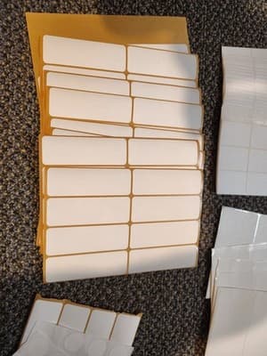 Self Adhesive Removable Label Lot Of 3 Types And Size Label SEE DESCRIPTION - Thumbnail 6