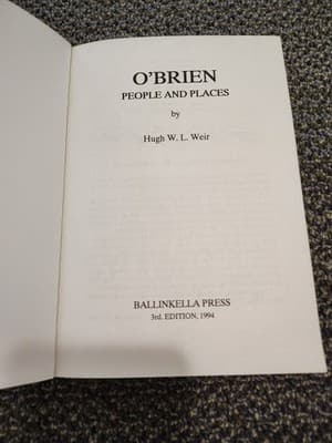 WEIR, HUGH W. L. O'Brien : people and places 1994 Paperback - Thumbnail 4