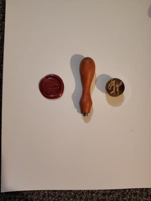 Wax Seal Stamp, With Brass Head And Wood Handle, Great For Crafts, Weddings, BDs - Thumbnail 6