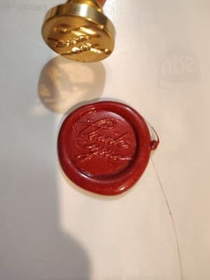 Wax Seal Stamp, With Brass Head And Wood Handle, Great For Crafts, Weddings, BDs - Thumbnail 2