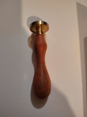 Wax Seal Stamp, With Brass Head And Wood Handle, Great For Crafts, Weddings, BDs - Thumbnail 3
