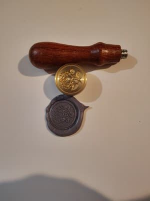 Wax Seal Stamp, With Brass Head And Wood Handle, Great For Crafts, Weddings, BDs - Thumbnail 4
