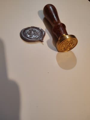 Wax Seal Stamp, With Brass Head And Wood Handle, Great For Crafts, Weddings, BDs - Thumbnail 2