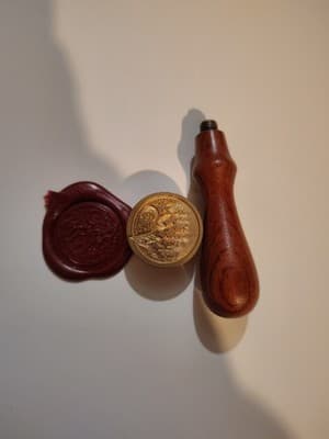 Wax Seal Stamp, With Brass Head And Wood Handle, Great For Crafts, Weddings, BDs - Thumbnail 4