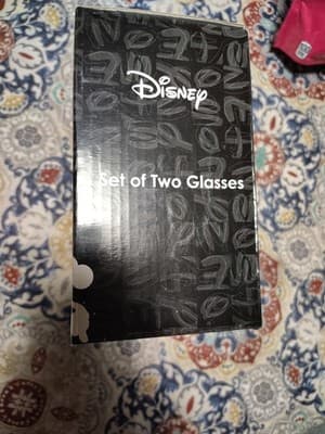 Disney Mickey And Minnie Mouse Set Of 2 Glasses Clear NWB - Thumbnail 4