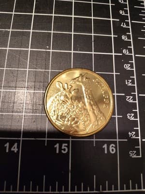 Vintage Knoxville Tennessee zoo giraffe coin - Thumbnail 2