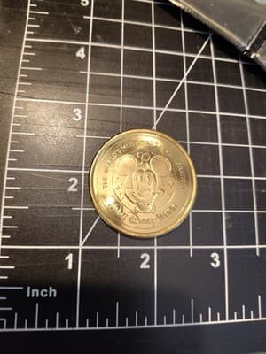 MIGUEL COCO Walt Disney World 50th Anniversary Gold Metal Medallion Coin - Thumbnail 2