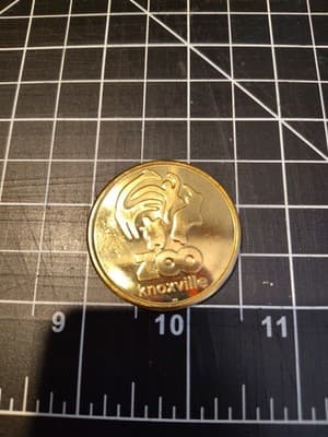 Vintage Knoxville Tennessee zoo Tortoise coin - Thumbnail 2