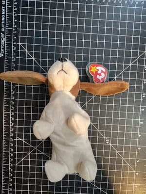 🐾TRACKER 🐾 1997 Ty Beanie Babies Brown & Cream Basset Hound DOG Plush *MWMT* - Thumbnail 7