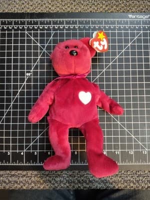 Ty Valentina the Red Bear Beanie Baby - Thumbnail 2