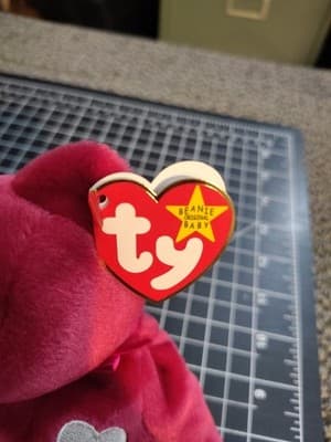 Ty Valentina the Red Bear Beanie Baby - Thumbnail 4