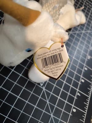 Ty Beanie Baby Mystic - MWMT (Unicorn Tan Horn Yarn Mane 1994) - Thumbnail 4