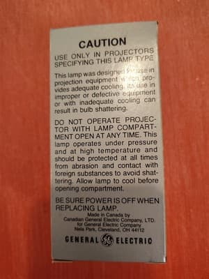 Projector lamp-CRT-300W 120V -GE for dukane 14-A-390-F, - Thumbnail 3