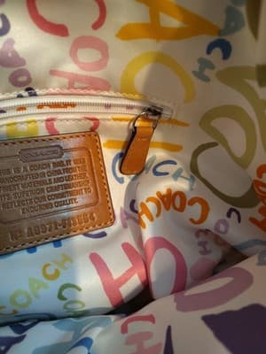 Coach Hampton Watercolor Stripe Canvas Back Pack - Thumbnail 6