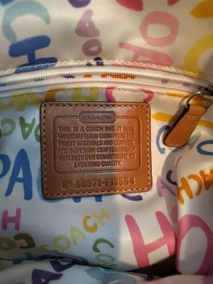 Coach Hampton Watercolor Stripe Canvas Back Pack - Thumbnail 5