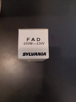 Vintage NOS Sylvania FAD 650w 120v 54574-2 Lamp - Thumbnail 3