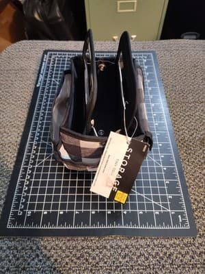 Brand New Black and White Buffalo Check Hobby Lobby Tiny Tote For Crafts - Thumbnail 2
