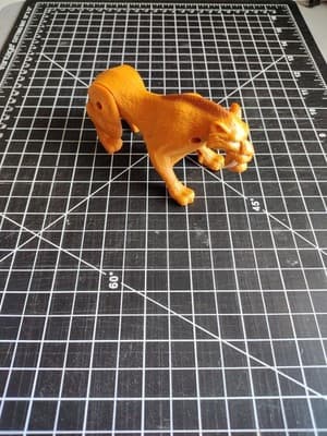 Ice Age Diego Sabertooth Tiger Jumping toy Burger King 2014 - Thumbnail 3