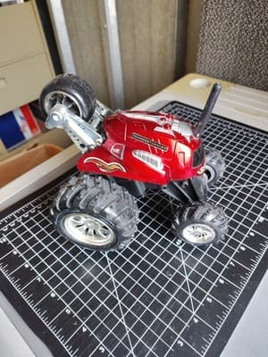 Sharper Image RC/Remote Controlled Red Thunder Tumbler Stunt Truck Works Tested - Thumbnail 3