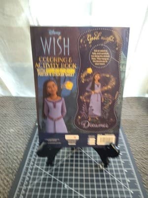 Disney Wish 48-page Coloring Book with Glow in the Dark Stickers and Poster,... - Thumbnail 2