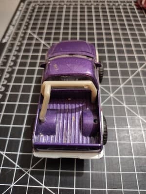 1998 SOMA PURPLE & WHITE 4X4 MIGHTY WHEELS PICK UP TRUCK DIECAST HOOD OPENS RARE - Thumbnail 3