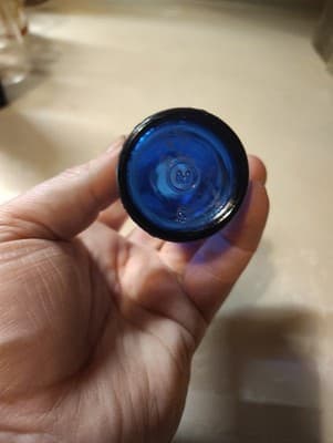 Vintage Cobalt Blue Bromo Seltzer Emerson Drug Co Medicine Bottle 4" Tall - Thumbnail 3