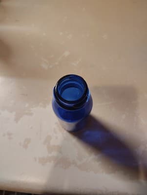 Vintage Cobalt Blue Bromo Seltzer Emerson Drug Co Medicine Bottle 4" Tall - Thumbnail 2