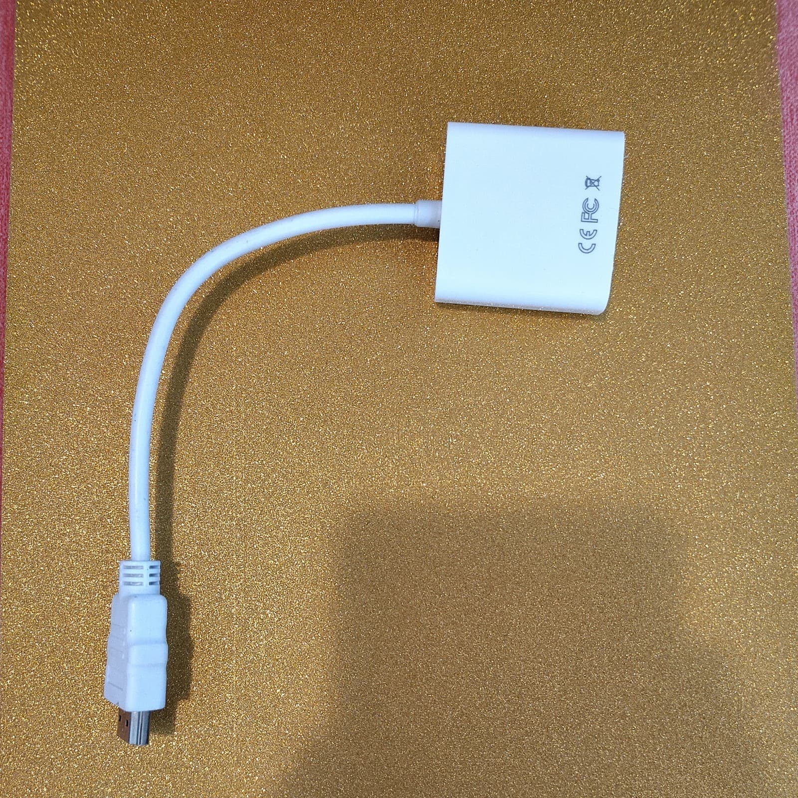 1080P HDMI Male to VGA Female Video Converter Adapter Cable for PC DVD HDTV whit - Thumbnail 3