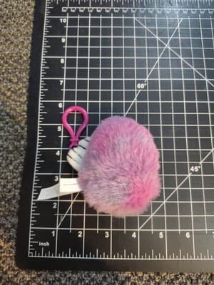 SLOTH PLUSH BACKPACK CLIP Pink Purple Tie-Dye GLITZY CLIPS Zipper Charm Keychain - Thumbnail 2