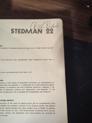 Stedman's Medical Dictionary Hard Cover 22nd Edition Thumbnail 1972 - !32 - 10B - Thumbnail 4