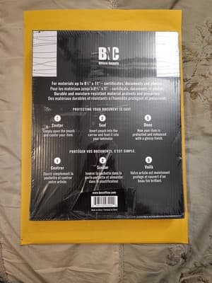 BNC Thermal Laminating Pouches, 9" X 11.5" 3 Mil Thick, 200 Pack - Thumbnail 2