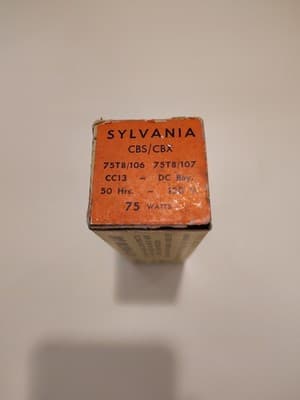 Sylvania CBX CBS 120V 75W Projection Lamp Bulb New Old Stock. Read Description