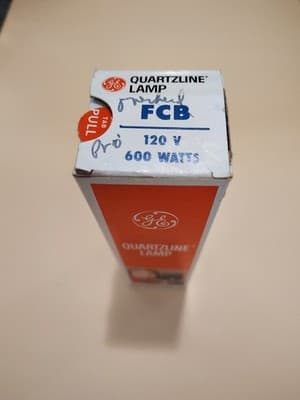 GE projector lamp -FCB-120V 600W, Brand New Inbox (NEW/OLD STOCK)
