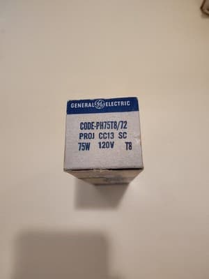 General Electric PH75T8/72 CC13 SC 75W 120V T8. New Inbox (New/Old Stock)
