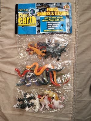 FROGS SNAKES & LIZARDS 15 PIECE SET JARU JA-RU UNOPENED 2008 - Thumbnail 2
