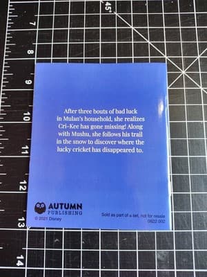 Disney Princess Mulan and the Lucky Cricket Autumn 4-5/8” x3-7/8” Mini Book 2021 - Thumbnail 2