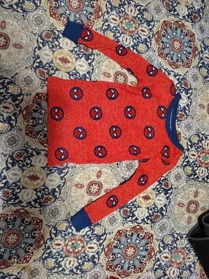 Marvel Spiderman Red Long Sleeve Shirt 3T Boy - Thumbnail 2
