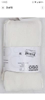 Wonder Nation Girls Ivory Gold Lurex Footed Tights 2 Pack Heavyweight Sz M 7-10 - Thumbnail 3