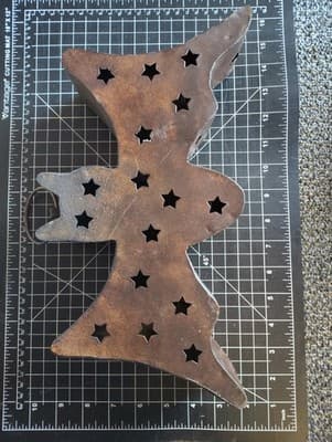 Bat Shaped Metal Luminary -Candle or String Light Holder - Halloween - Witchy