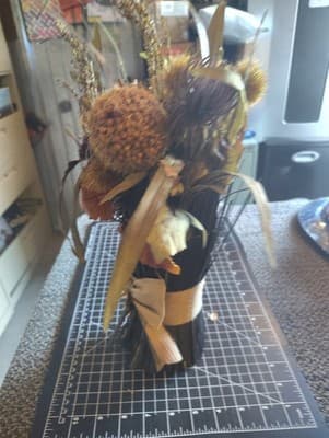 Dried Flower Arrangement in Brown Vase with Natural Botanicals - Thumbnail 4