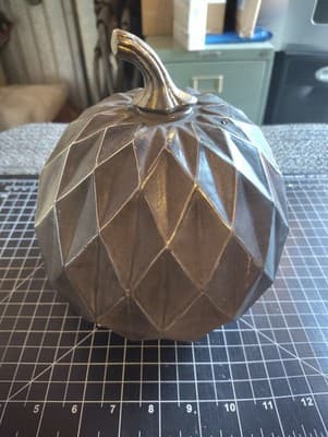 Robert Stanley Signature Collection Silver Color Pumpkin Decor.