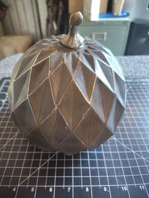 Robert Stanley Signature Collection Silver Color Pumpkin Decor. - Thumbnail 2