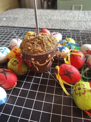 Metal Easter Egg Tree Decoupage Decorative Eggs Table Top Flower Spring Rabbits - Thumbnail 5
