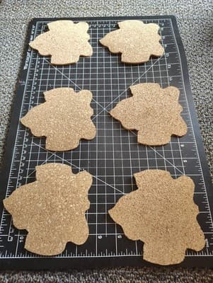 Maple Leaf Coasters set of 6 Sustainable All Natural Portugal Cork - Thumbnail 7